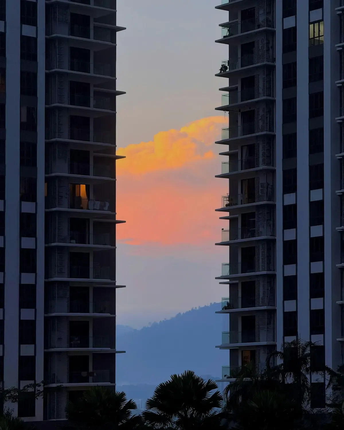Mont Kiara towers at sunset
