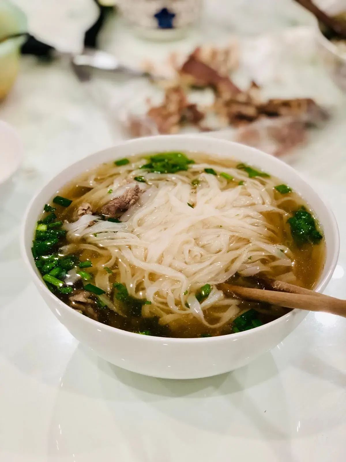 A bowl of noodle soup