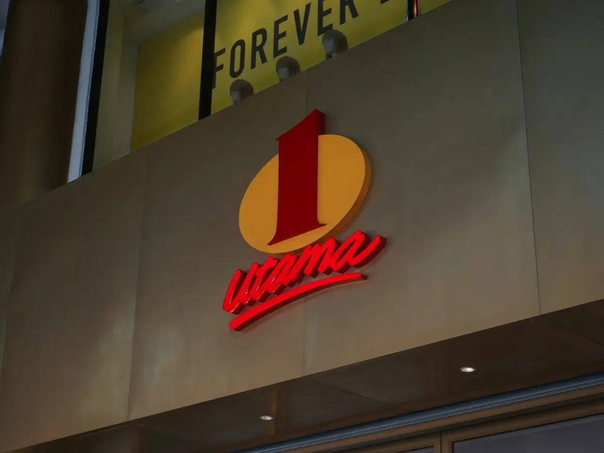 The 1 Utama shopping centre sign in Petaling Jaya